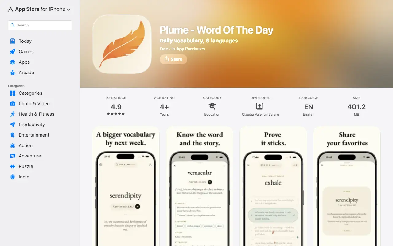 Plume - Word of the day