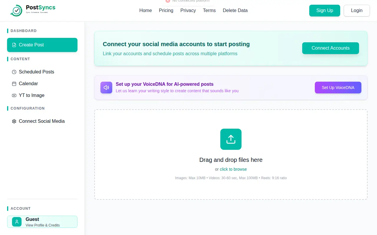 PostSyncs - AI Content Twin | Schedule Posts, Reels & Carousels in Your Voice