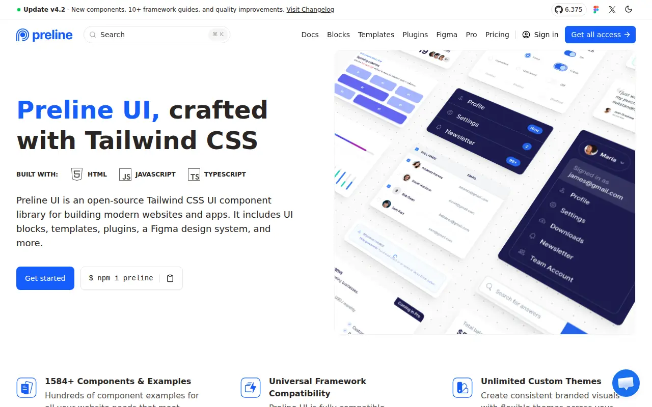Preline UI v2.0