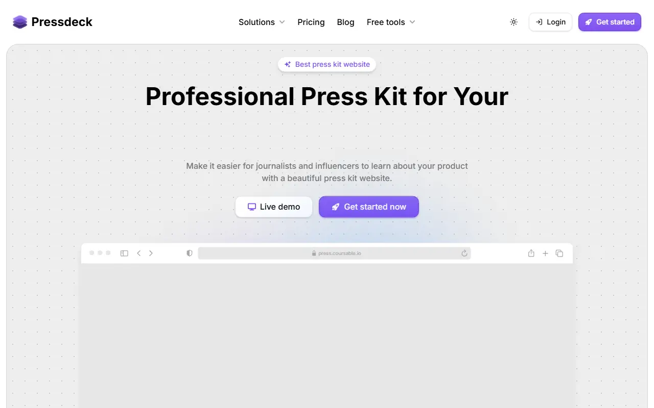 Pressdeck