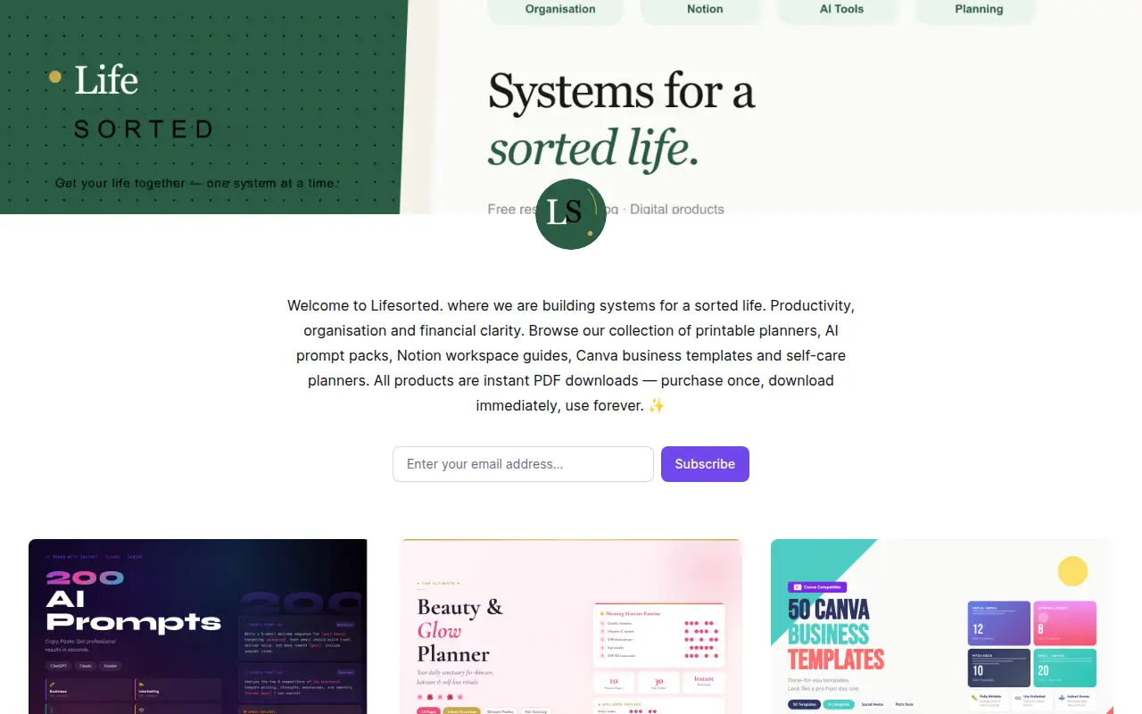 Productive Life Printables