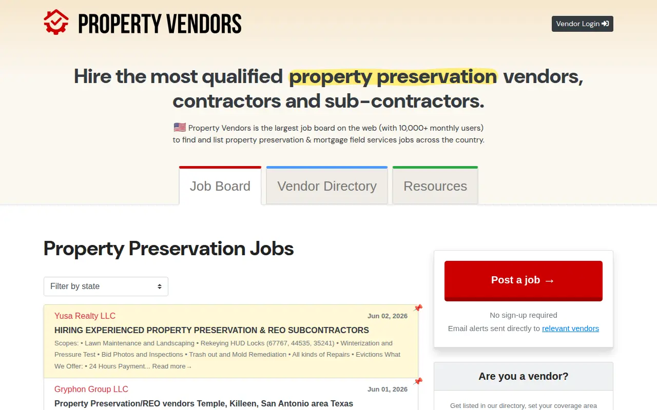 Property Vendors