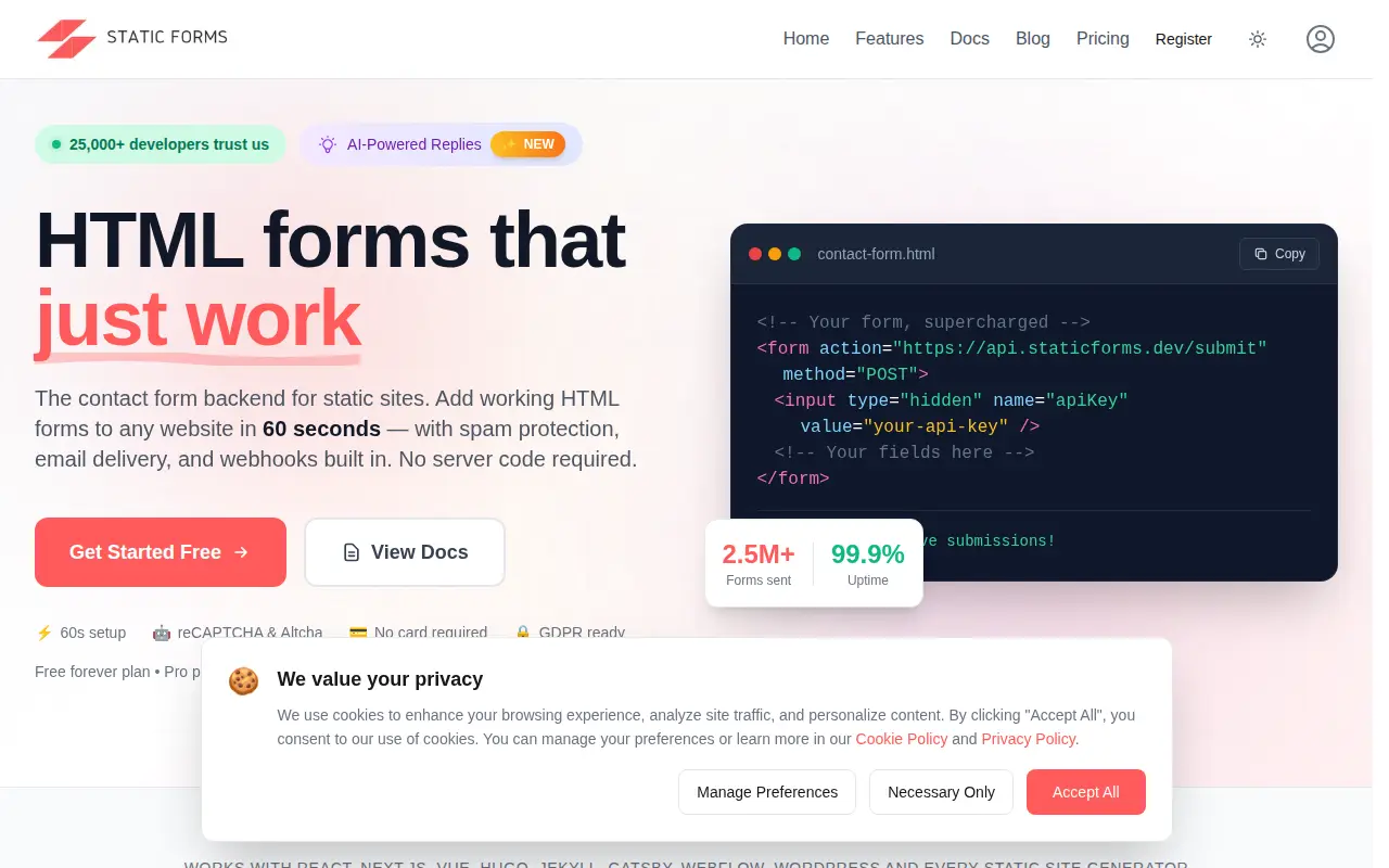 Static Forms