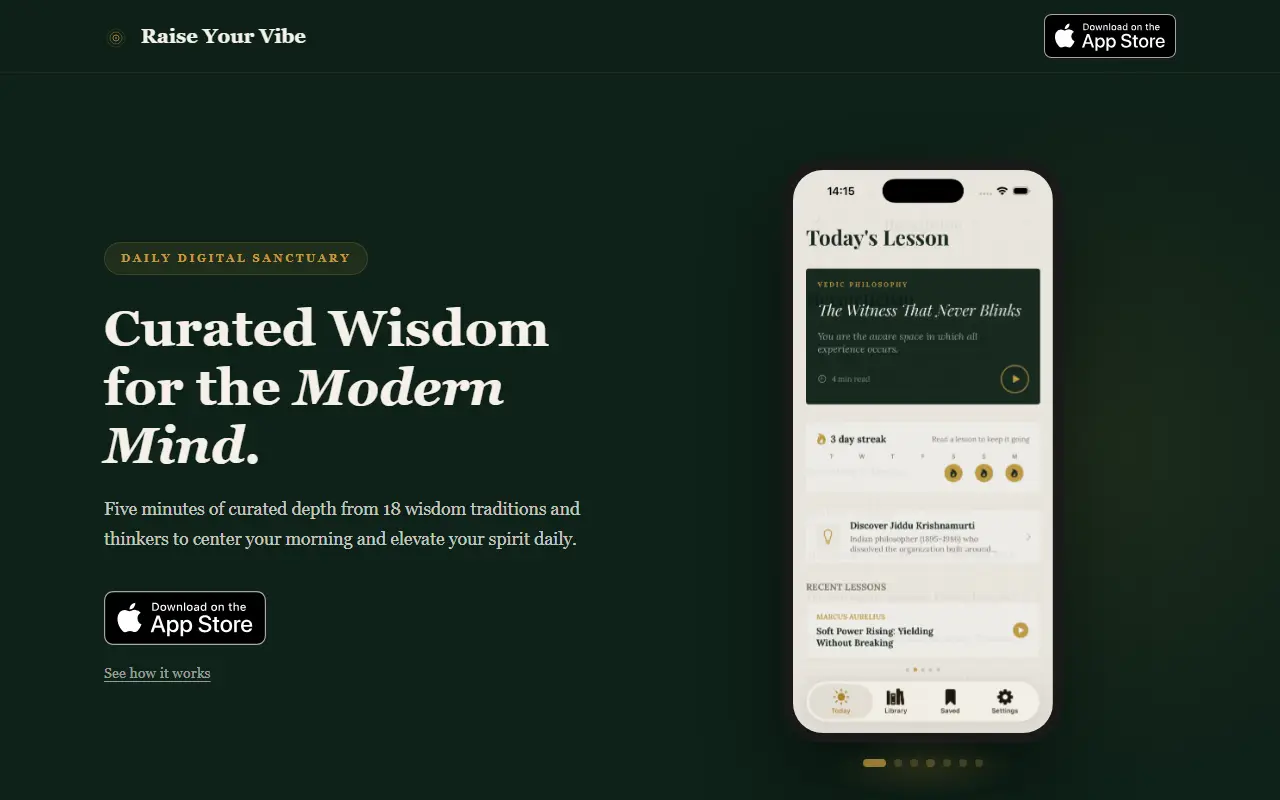Raise Your Vibe: Daily Wisdom