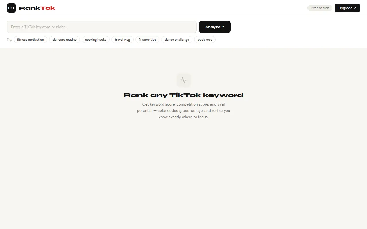 RankTok TikTok SEO Tool
