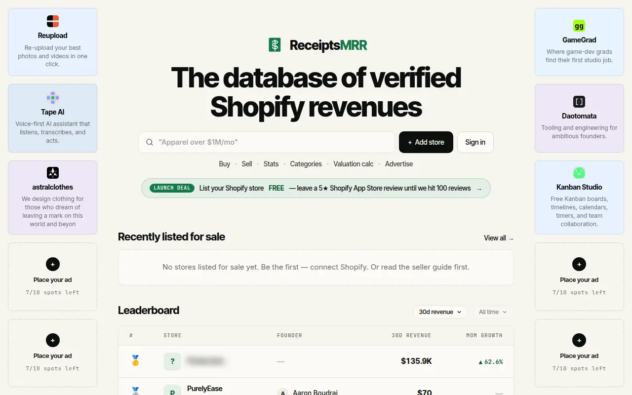 ReceiptsMRR