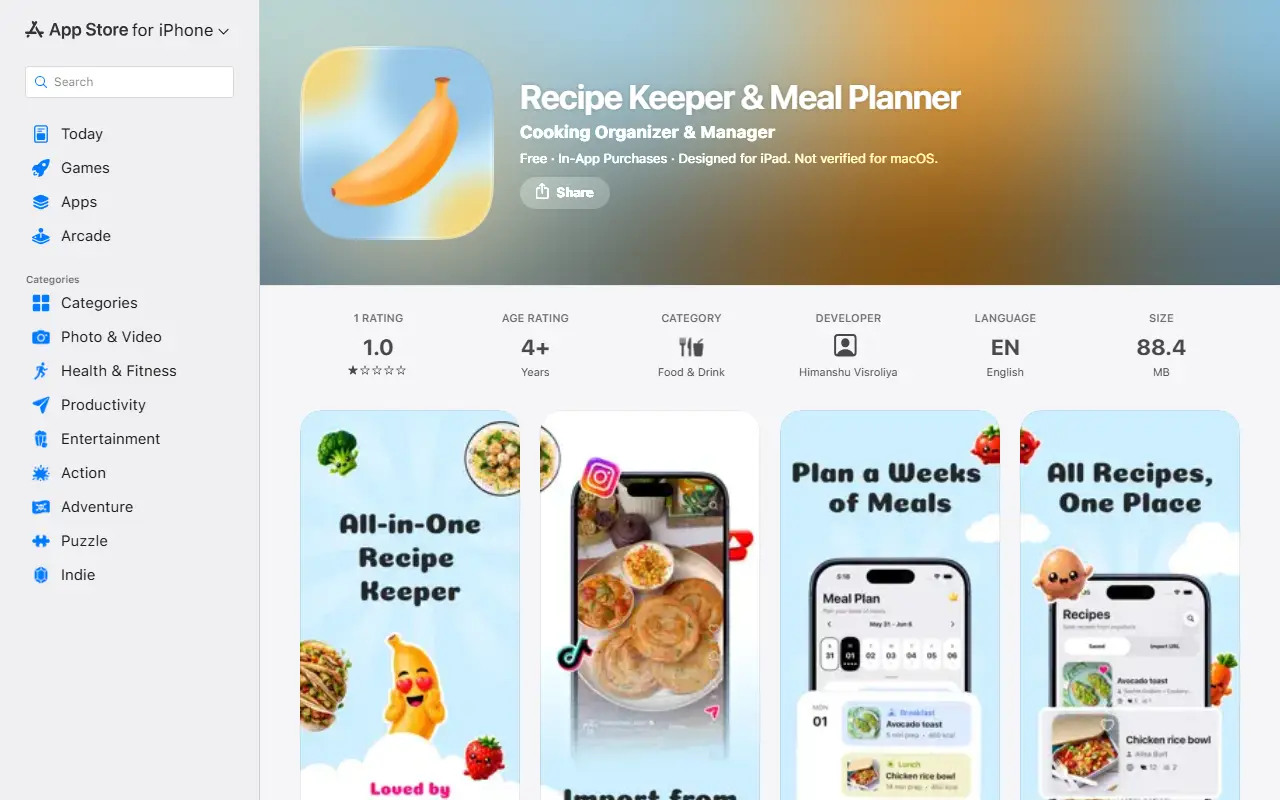 Recip: Recipe-Keeper & Meal Planner