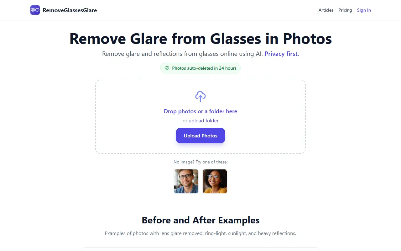 RemoveGlassesGlare
