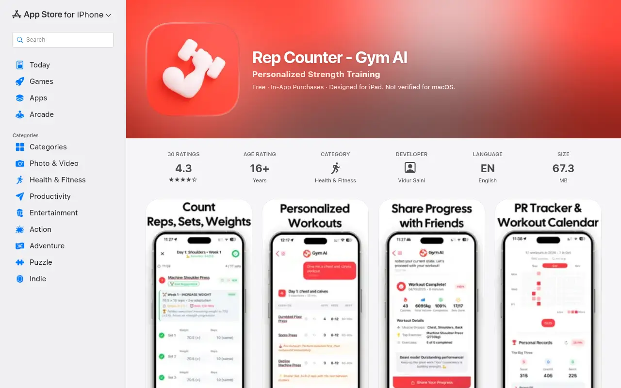 Rep Counter - Gym AI