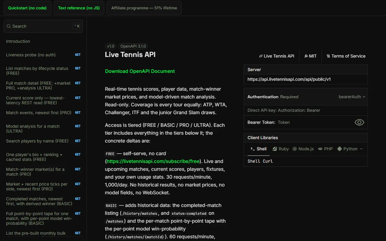 livetennisapi-mcp website