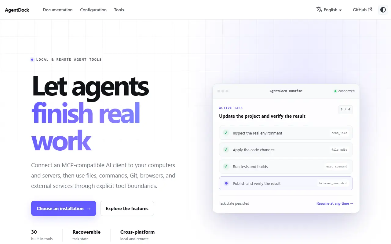 agentdock website