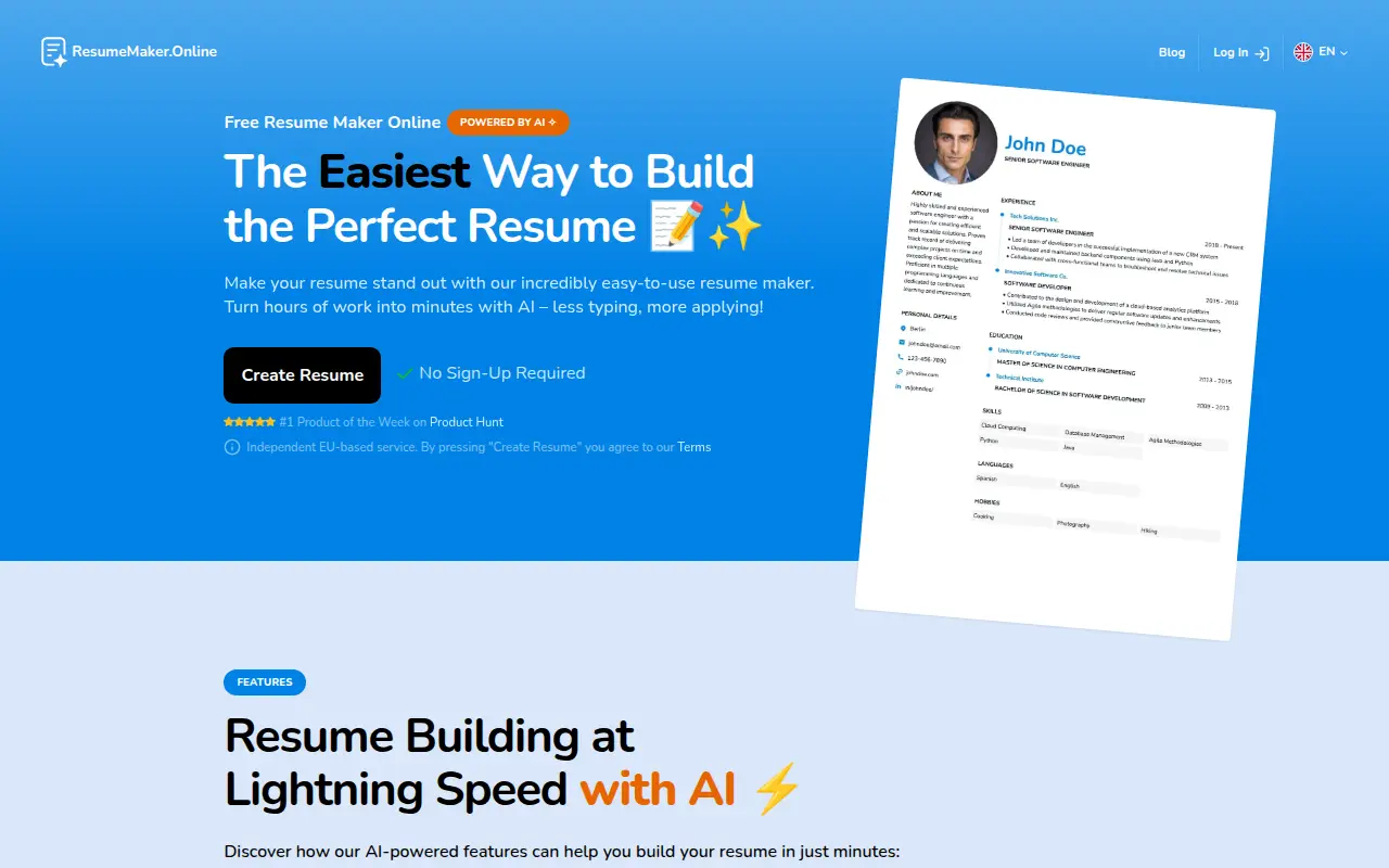 Resume Builder & CV Maker Online 4.0