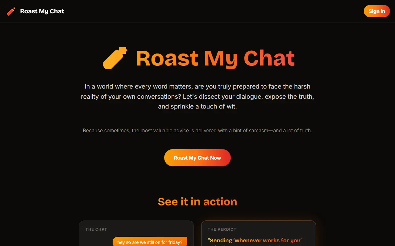 Roast My Chat