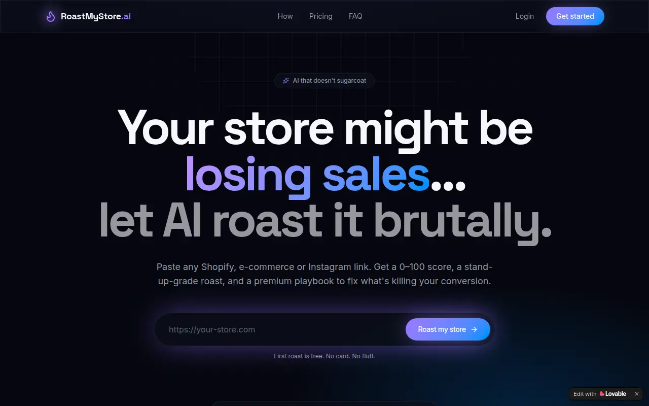 RoastMyStore.ai
