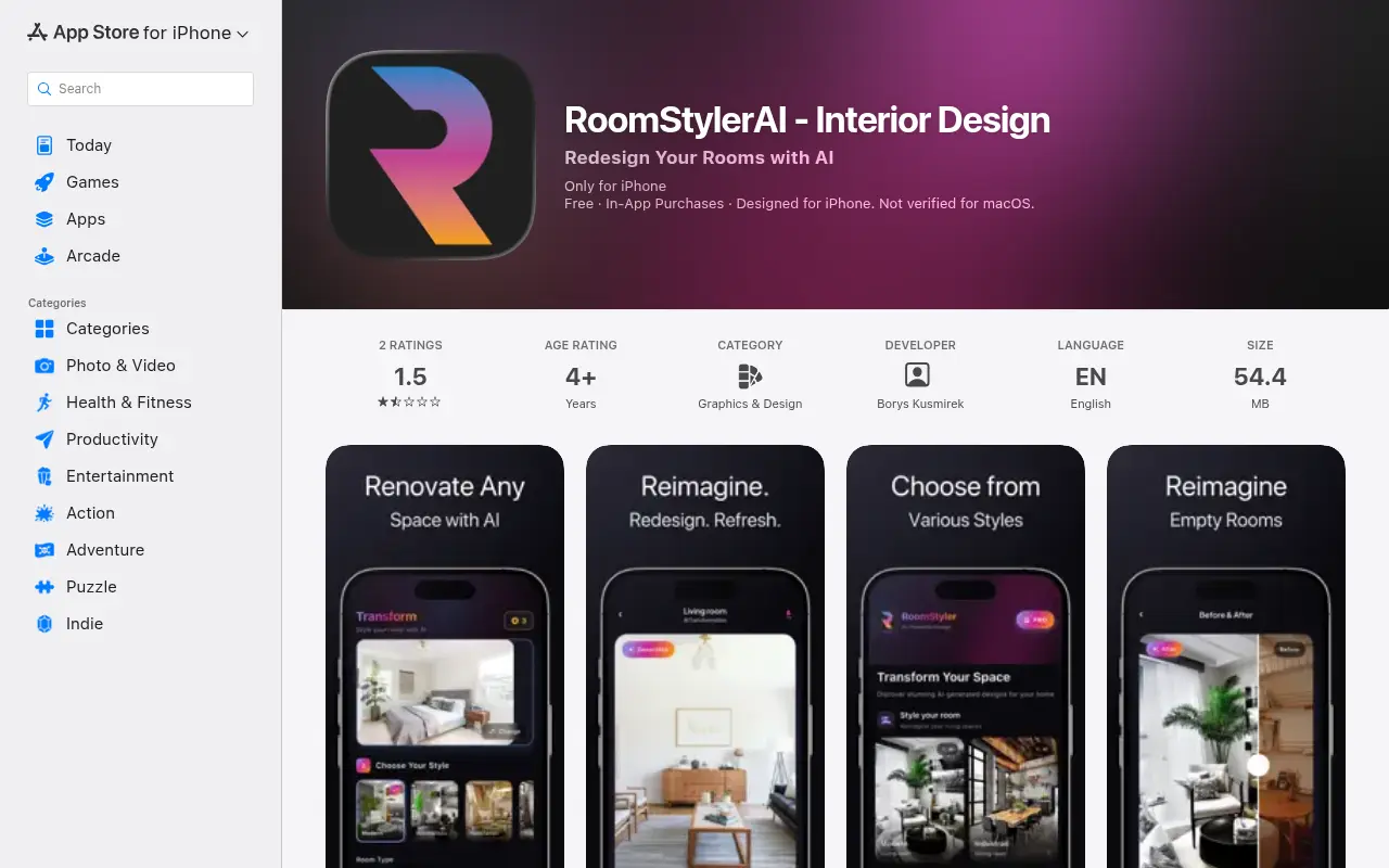 RoomStylerAI - AI Interior Design