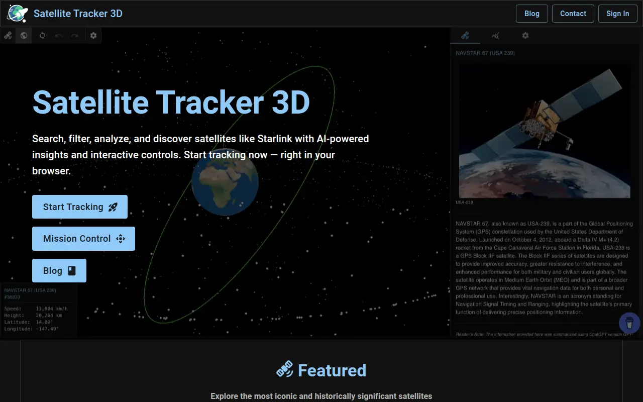 Satellite Tracker 3D