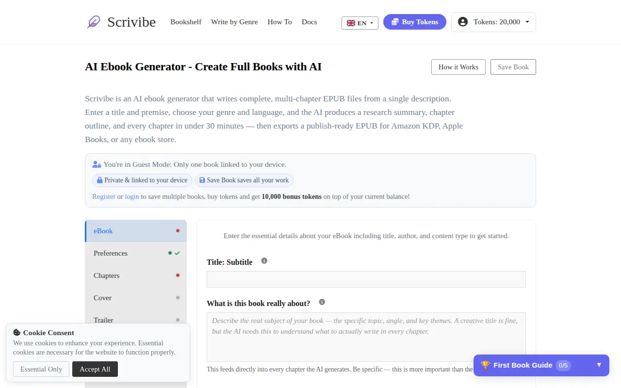 Scrivibe | AI Book Generator