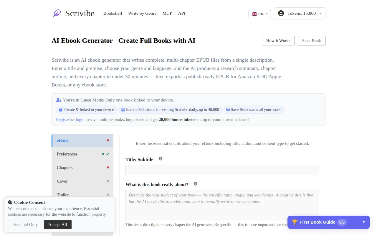 Scrivibe | eBook Maker AI