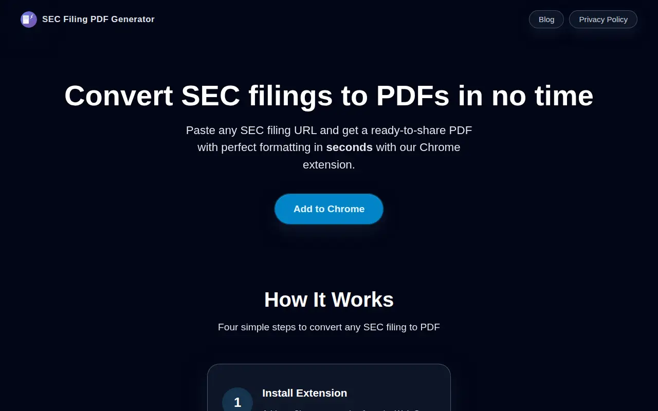 SEC Filing PDF Generator