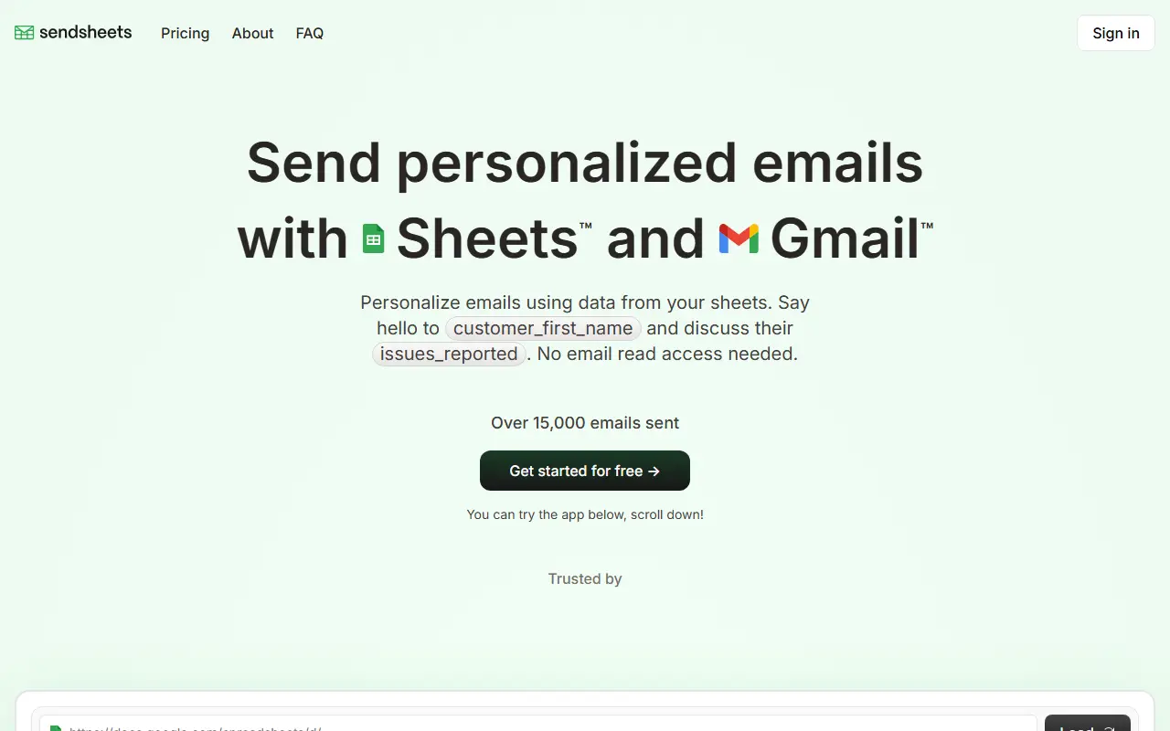 sendsheets 