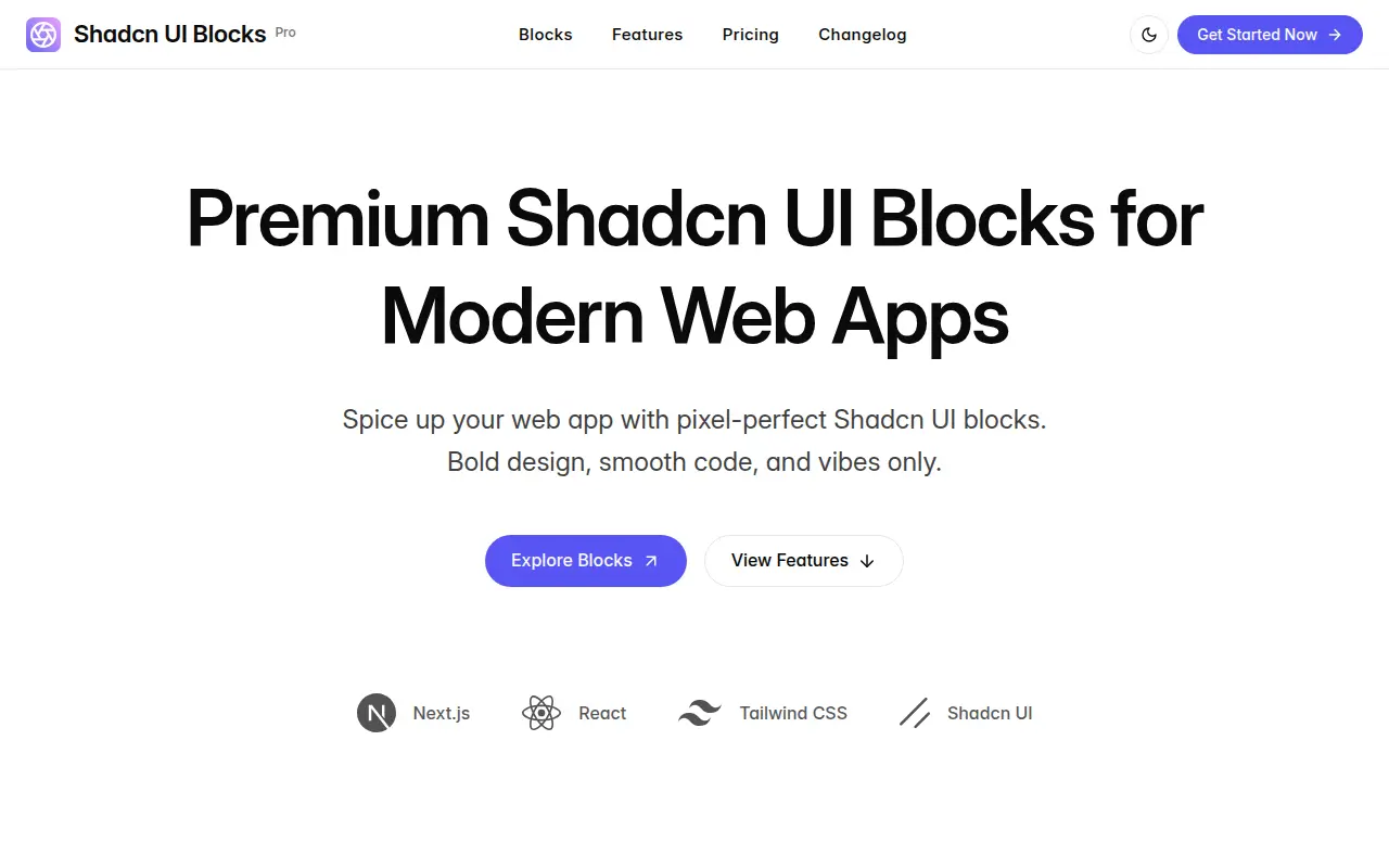 Shadcn UI Blocks Pro