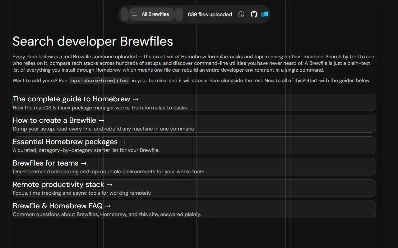 Share Brewfiles