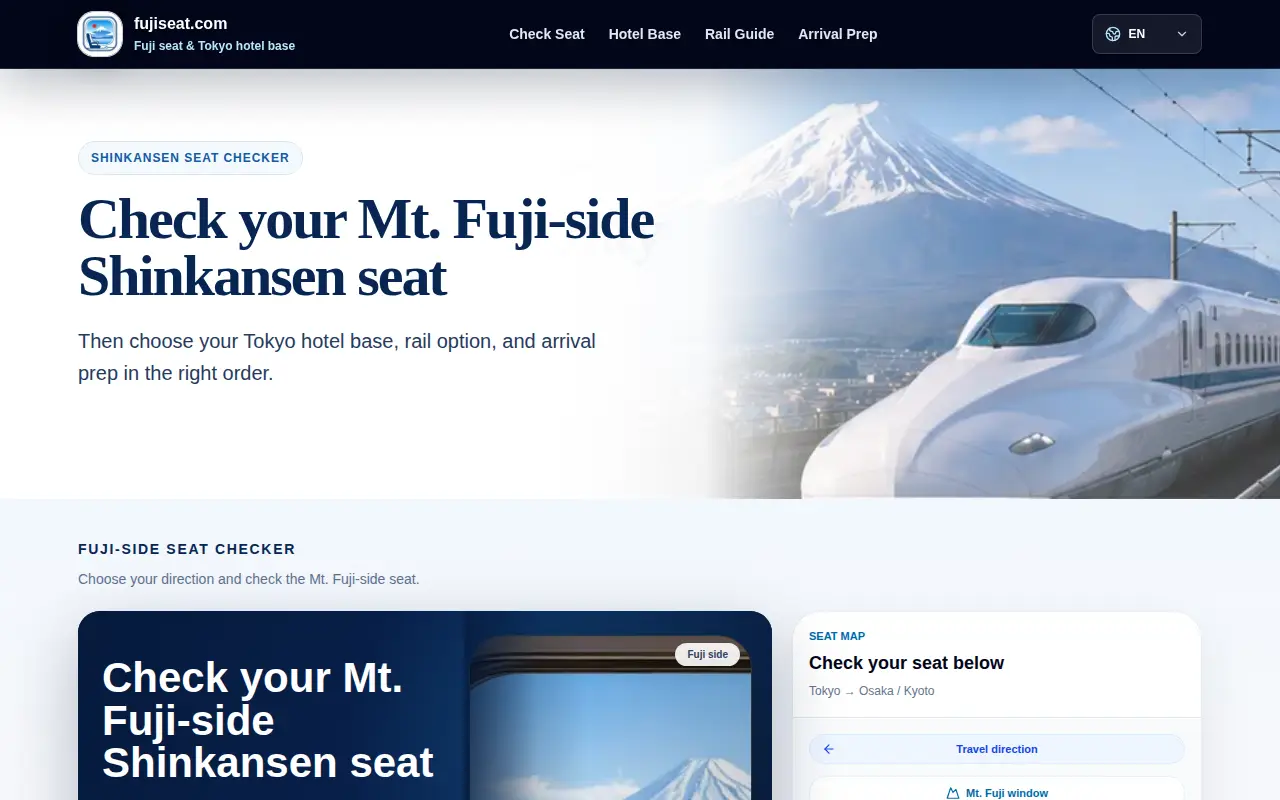 Shinkansen Fuji Seat Finder
