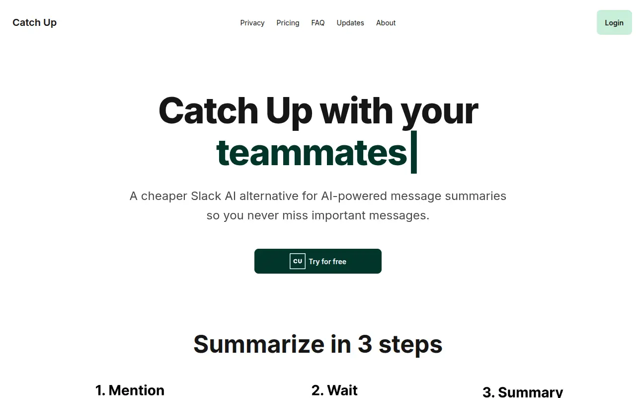 Slack Catch Up