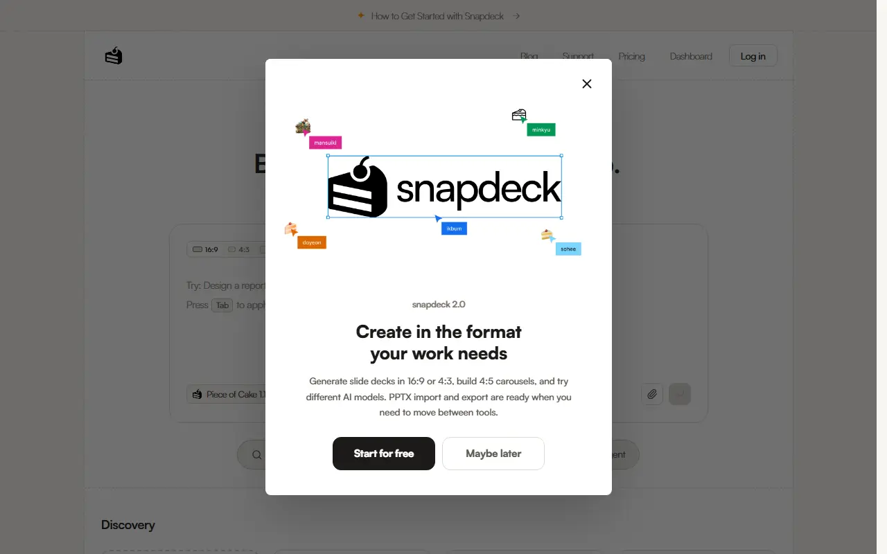Snapdeck beta