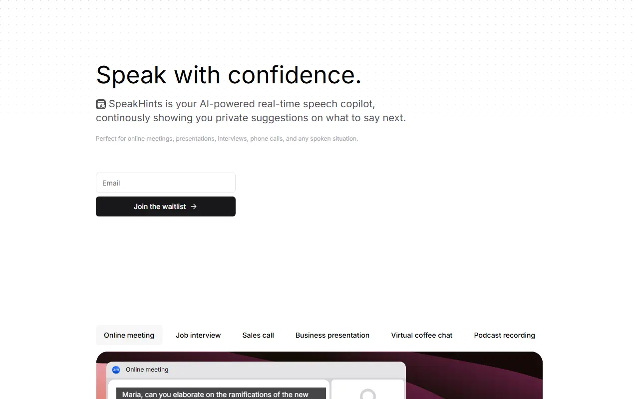 SpeakHints