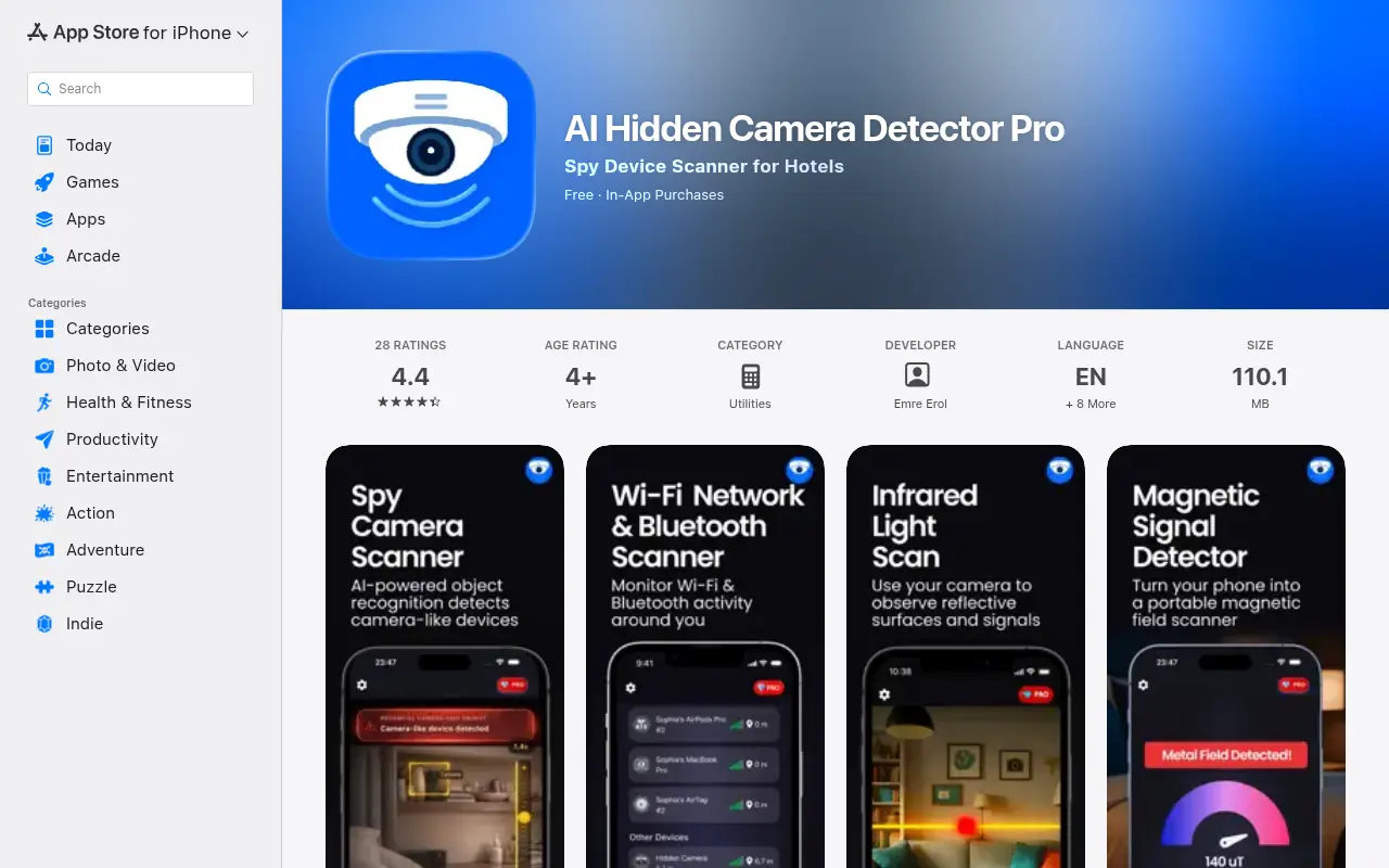 Spy Camera Scanner