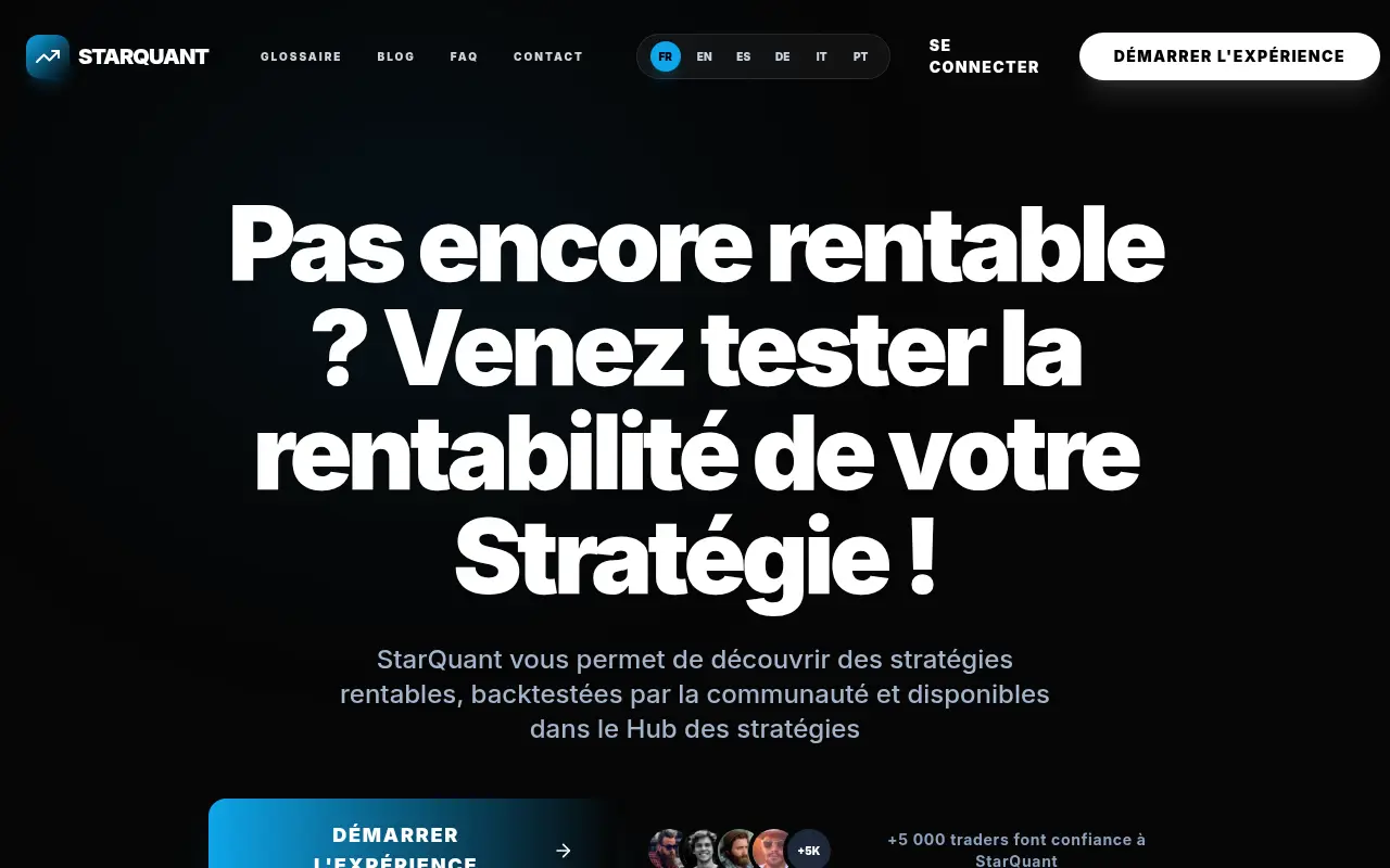 StarQuant | Trading Journal & Strategy Backtest (Options Included)