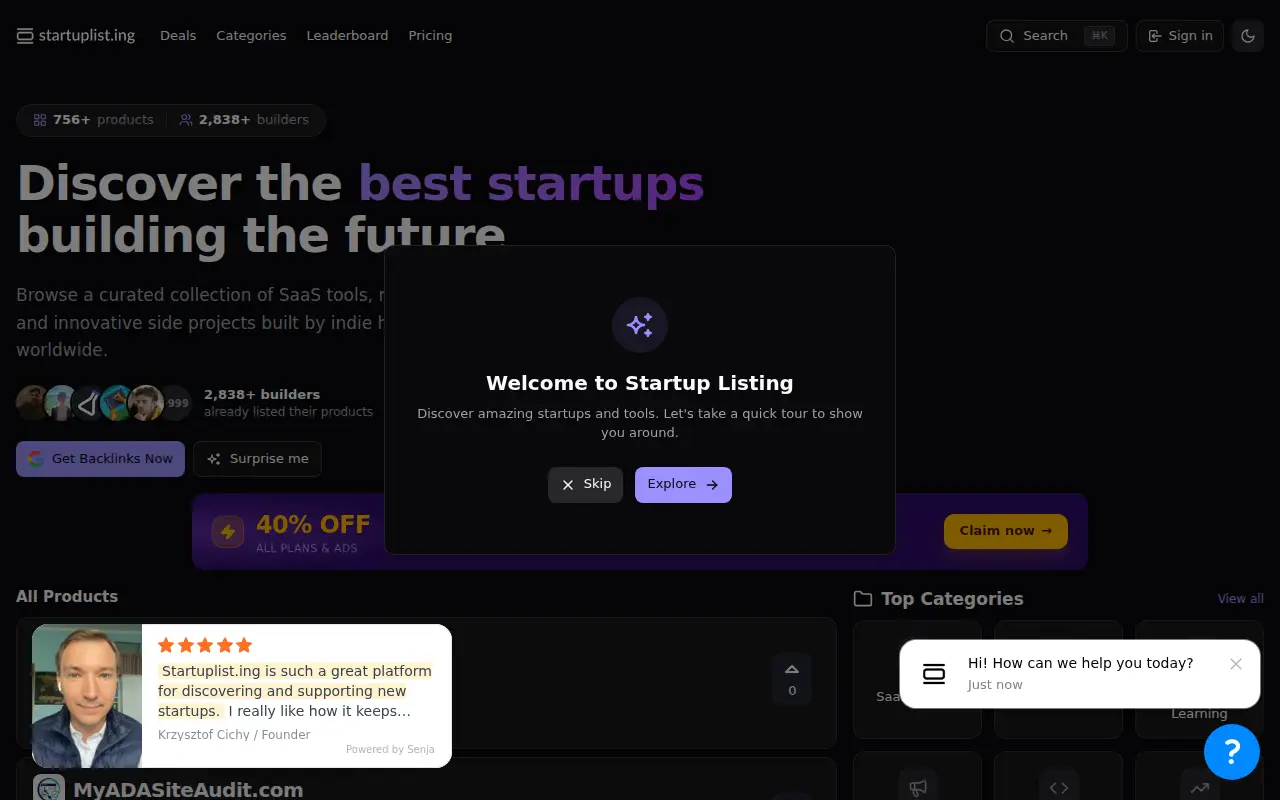 Startup Listing