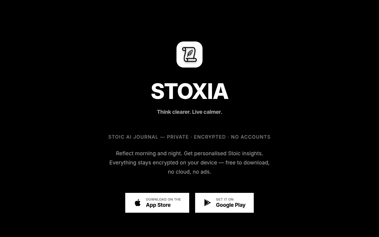 Stoxia AI Stoic Journal