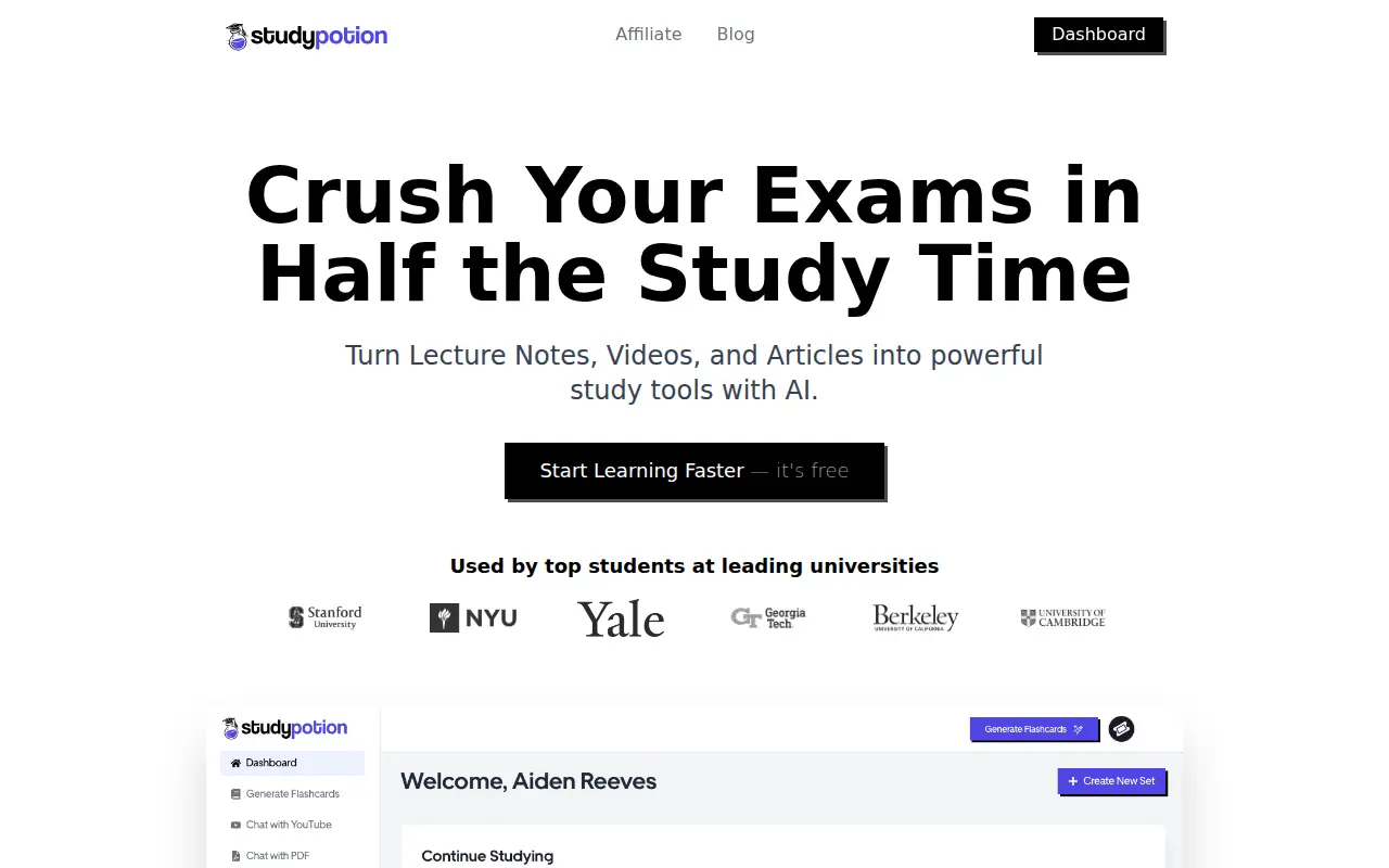 Study Potion AI