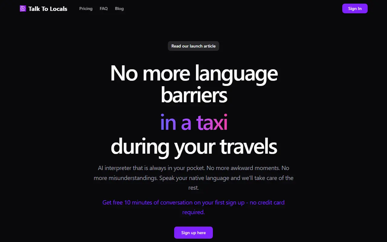 Talk To Locals