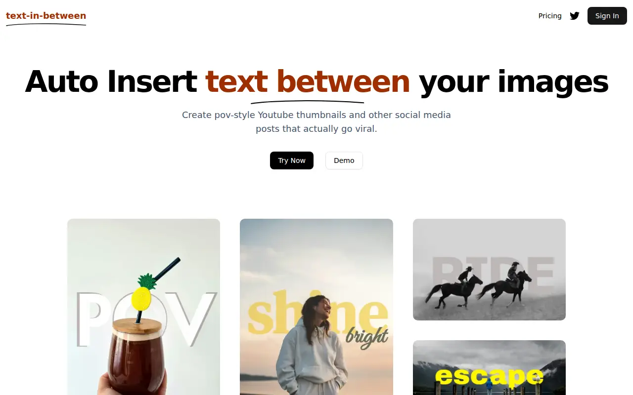 Text In Between