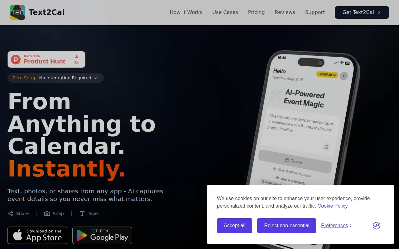 Text2Cal - Your AI Calendar Assistant