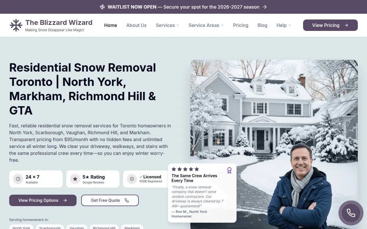 THE BLIZZARD WIZARD - Snow Removal Company