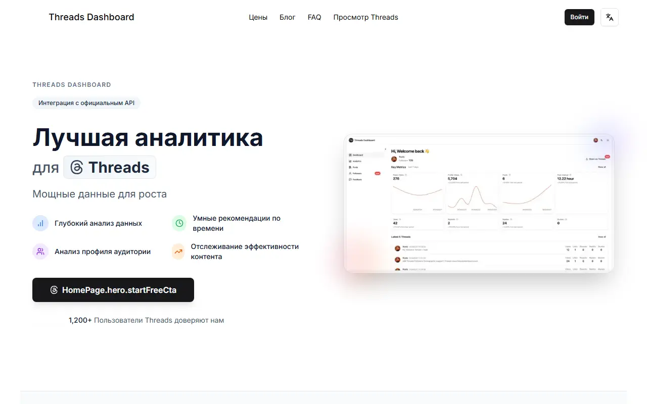 Threads Dashboard
