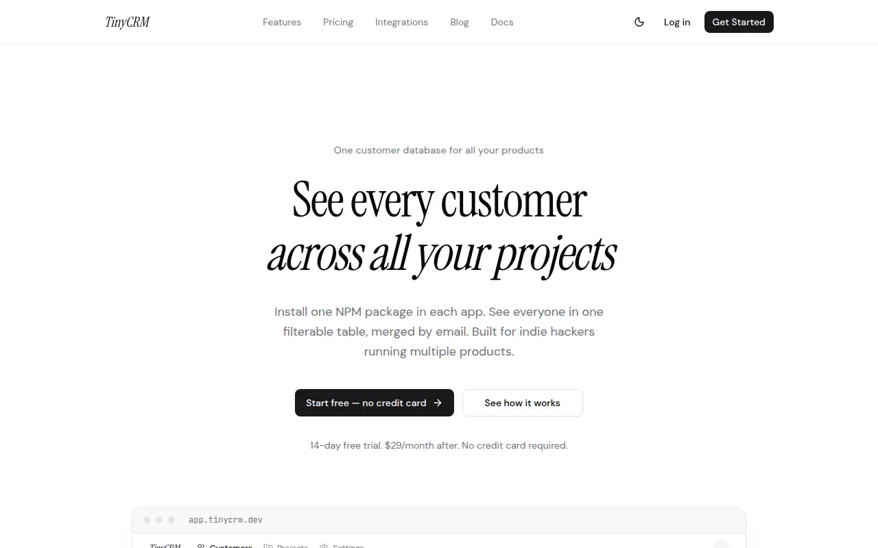 tinyCRM