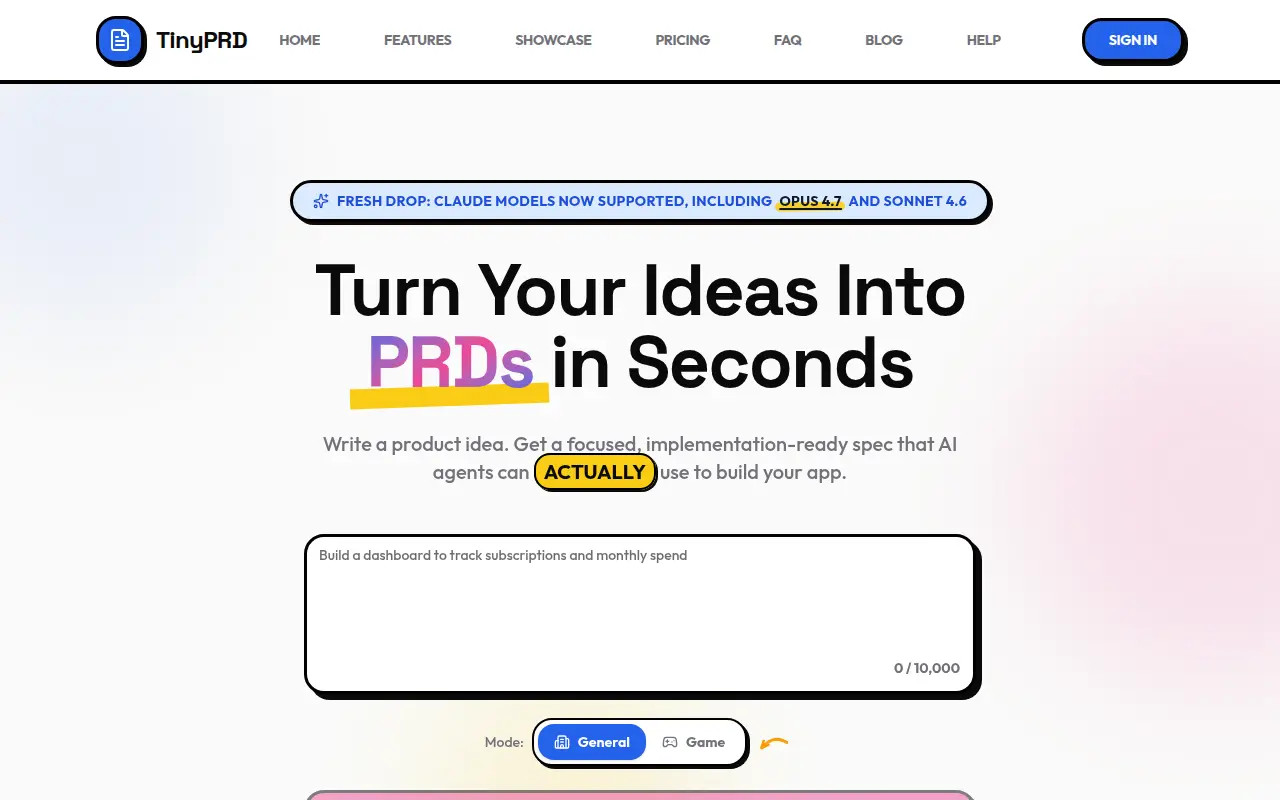 TinyPRD