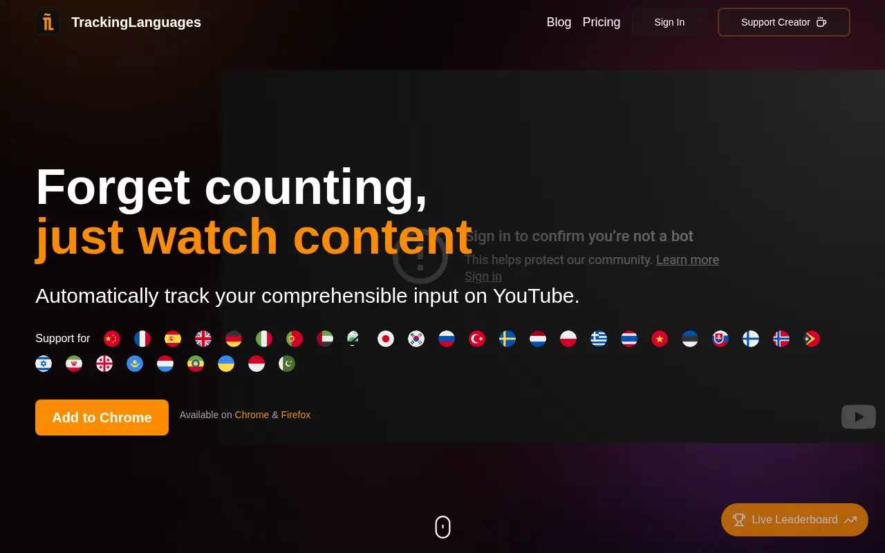 Tracking Languages
