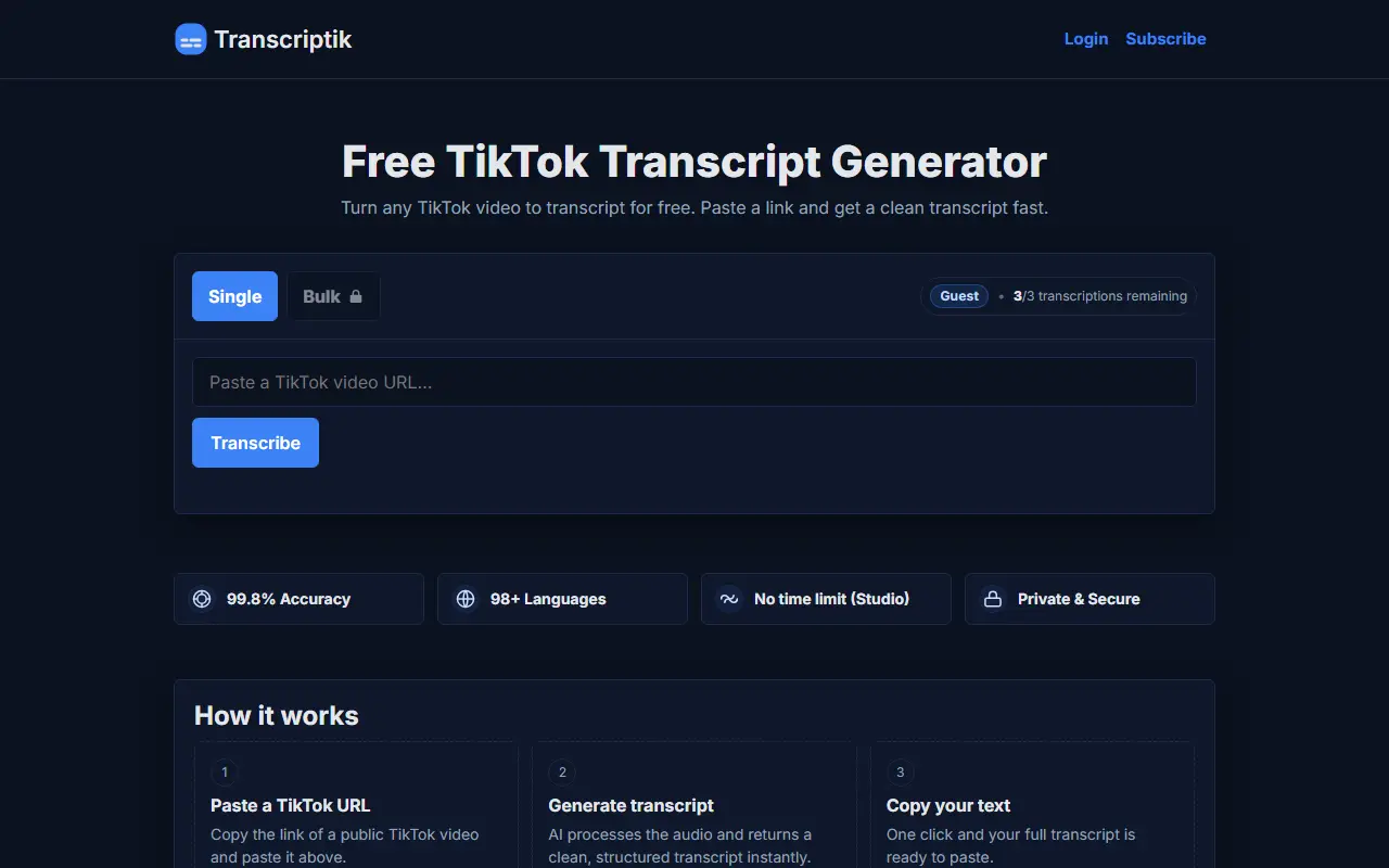 Transcriptik