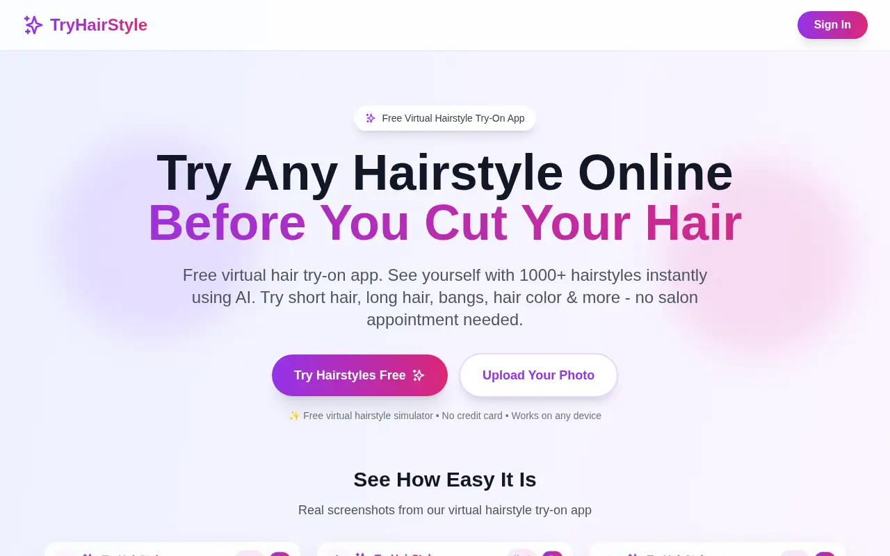 Try Hairstyle App