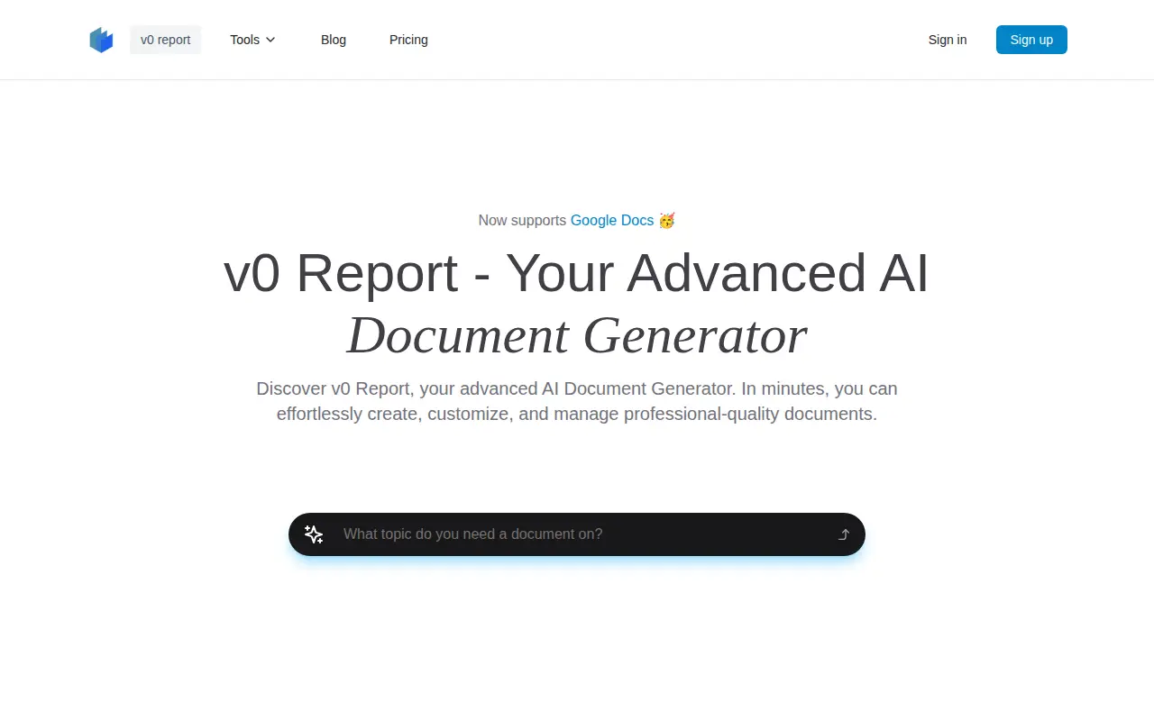 v0 report