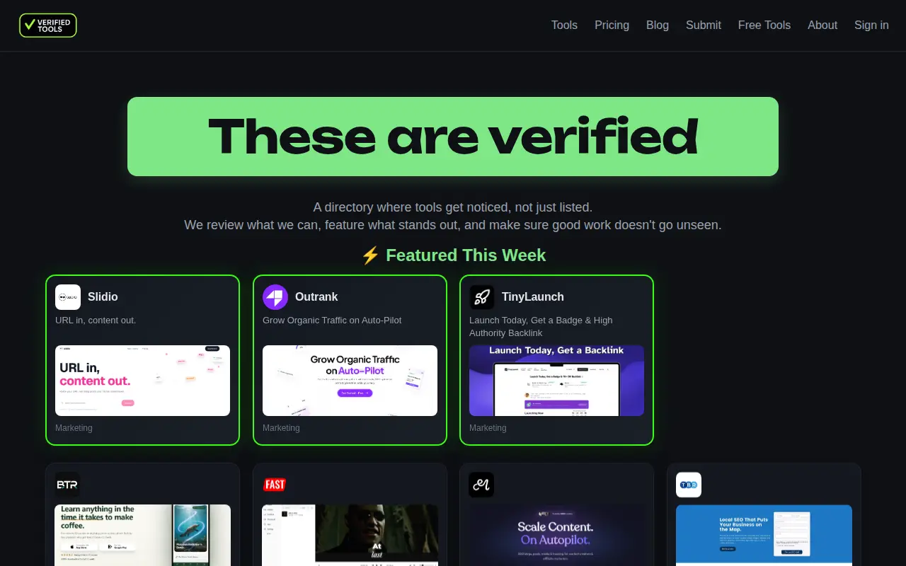 Verified Tools