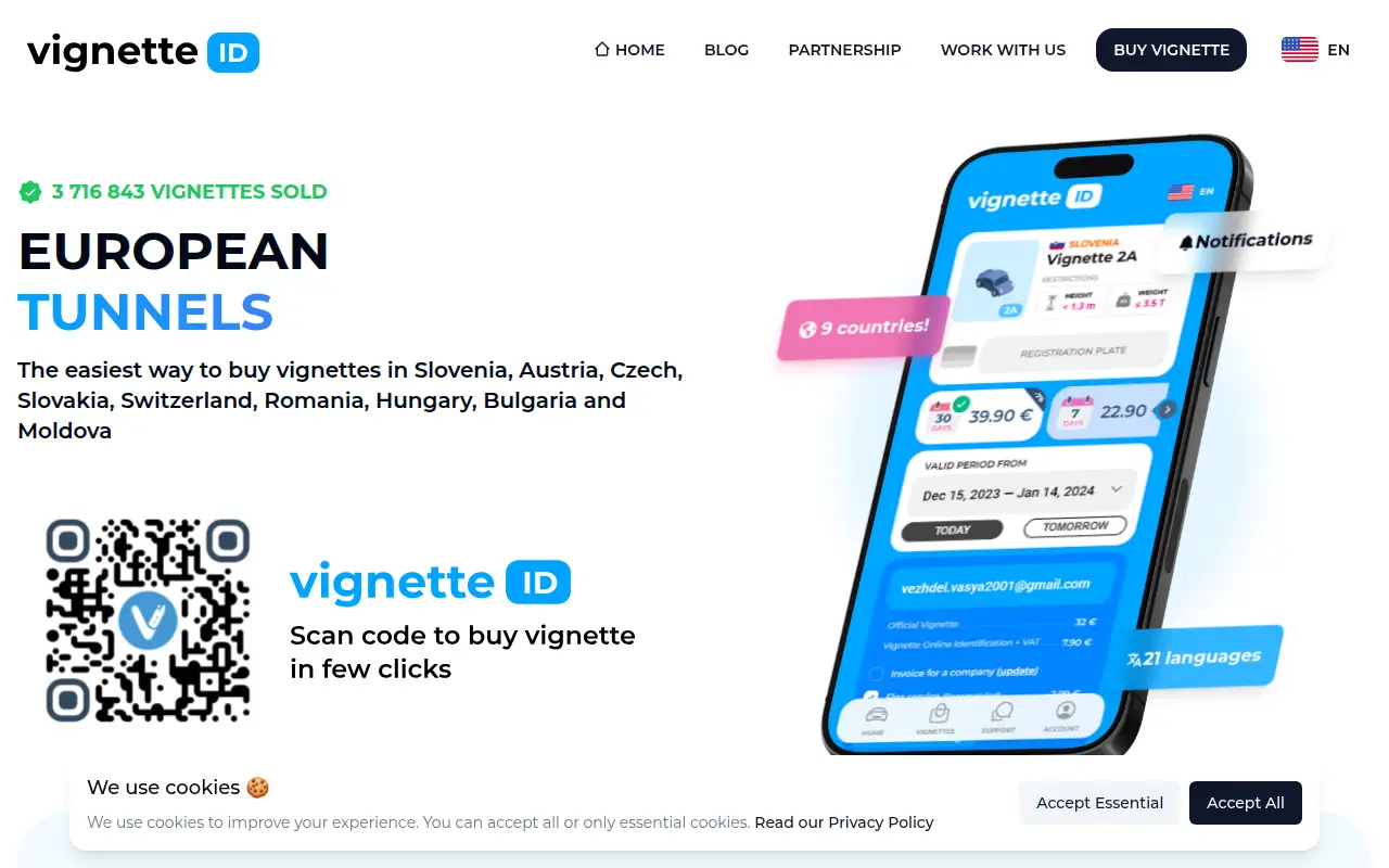 Vignette ID - highway payment in EU