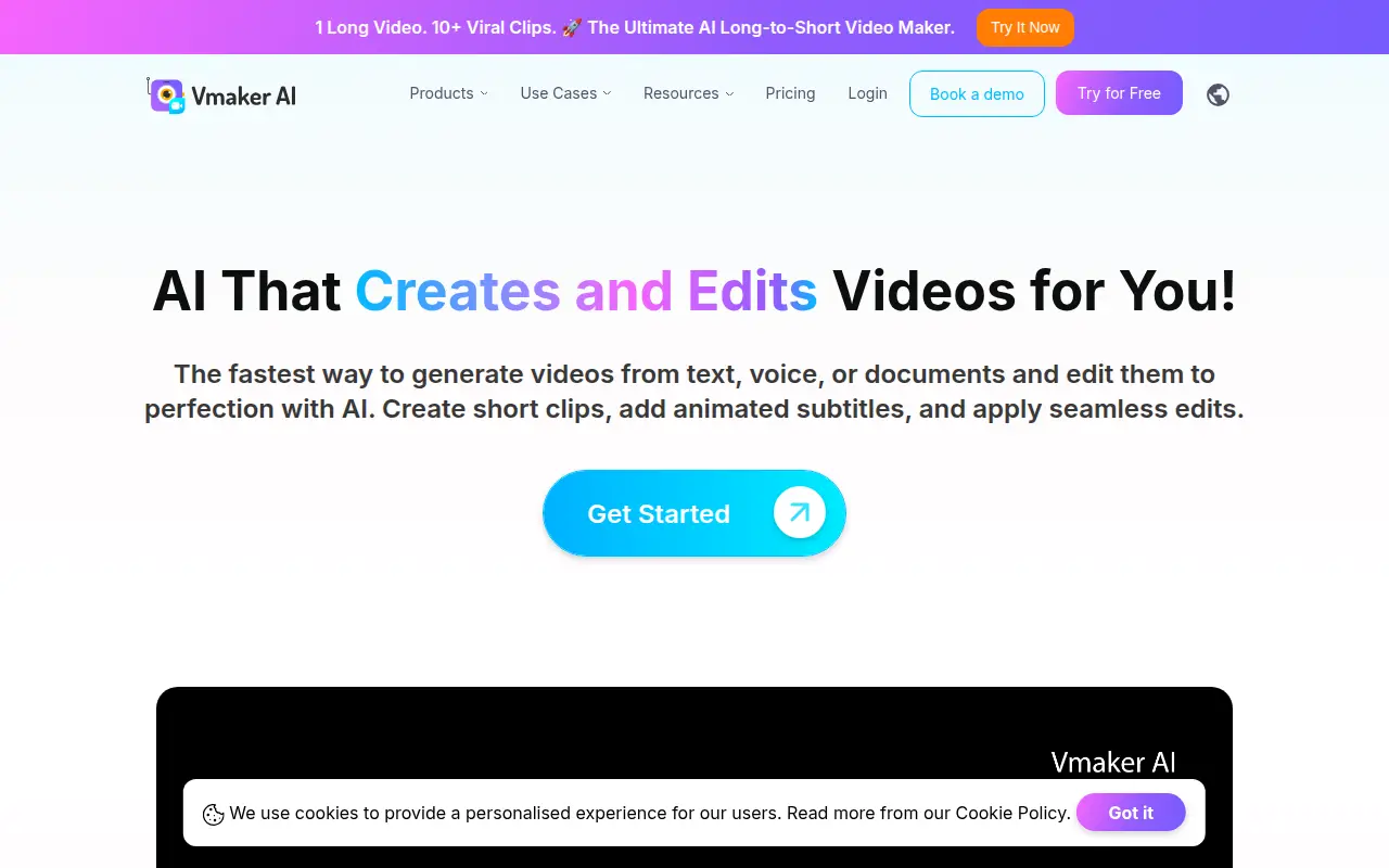 Vmaker AI Video Editor