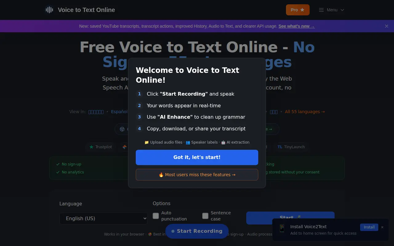 Voice to Text Online Free